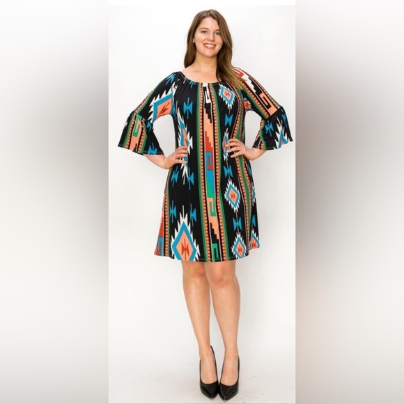 Aztec print dress SOLD - Picture 1 of 3